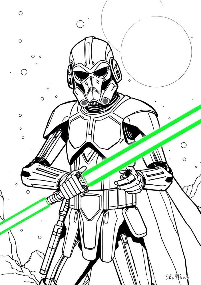 Desenho do General Grievous para colorir