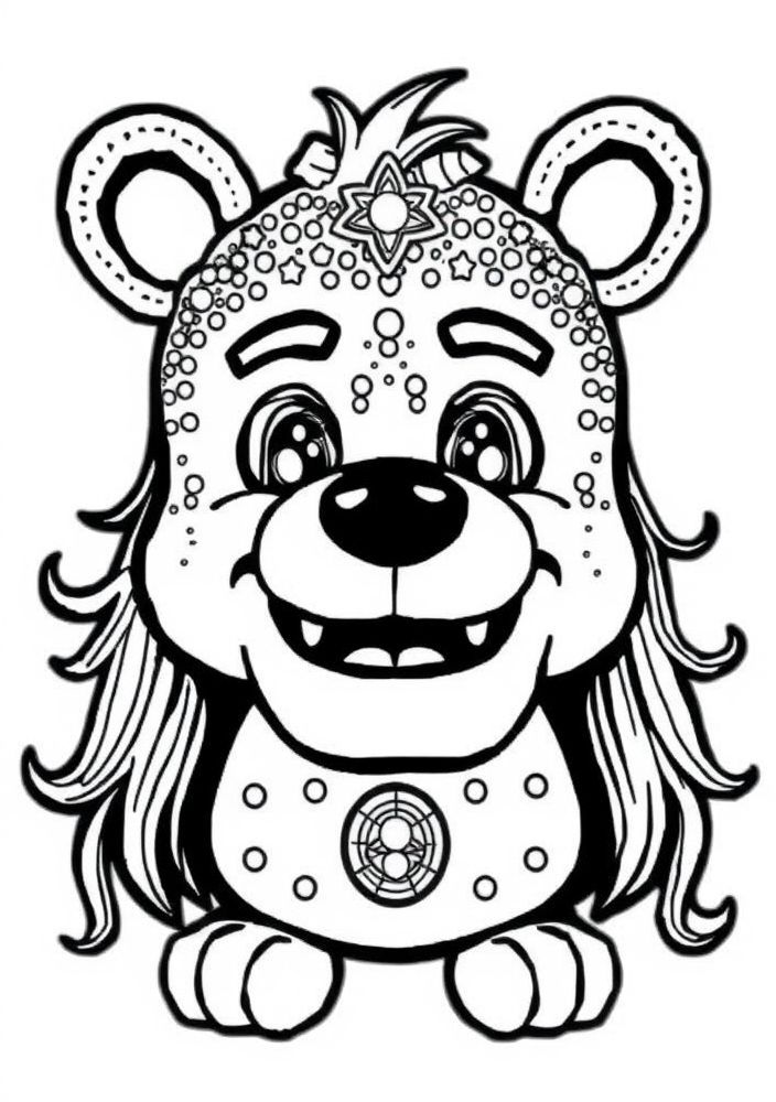 Desenho do Glamrock Freddy para colorir