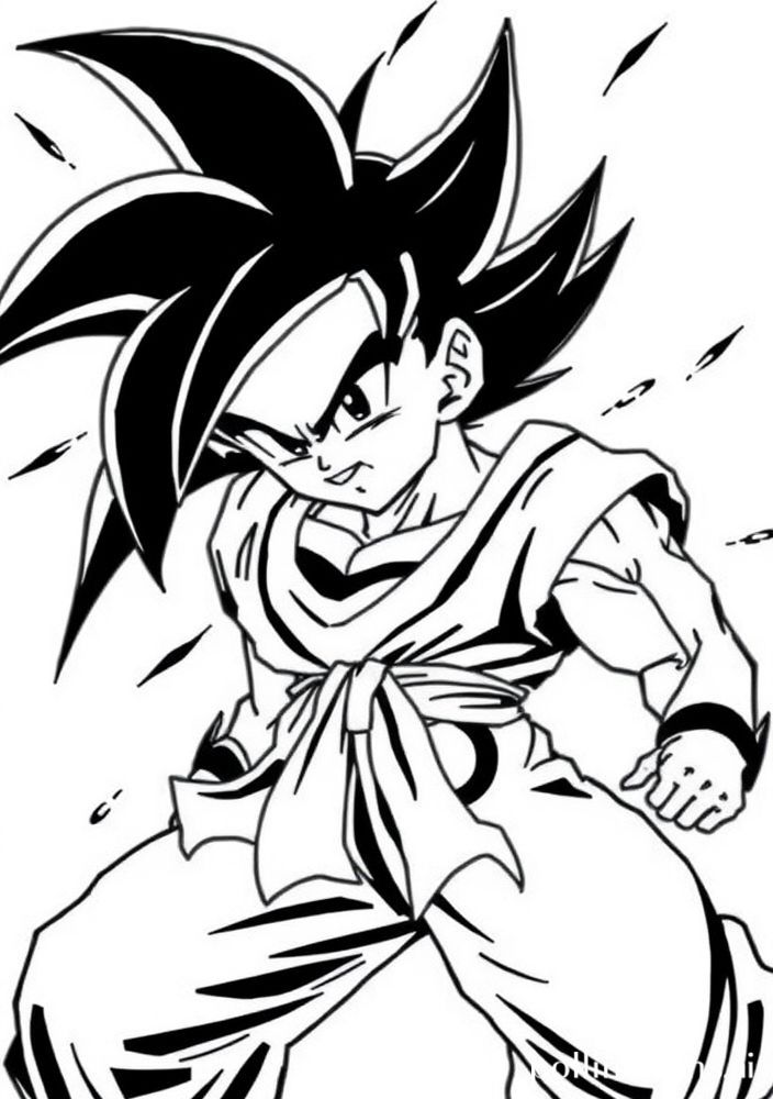 Desenhos do Goku Para Colorir e Imprimir