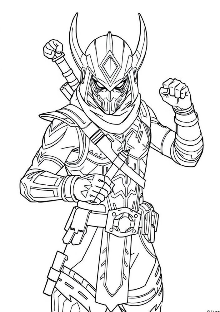 Desenho do Guerreiro de Noxus para colorir