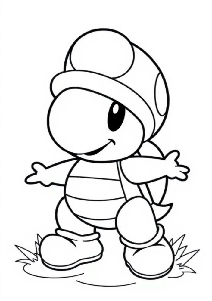 Desenho do Koopa Troopa para colorir
