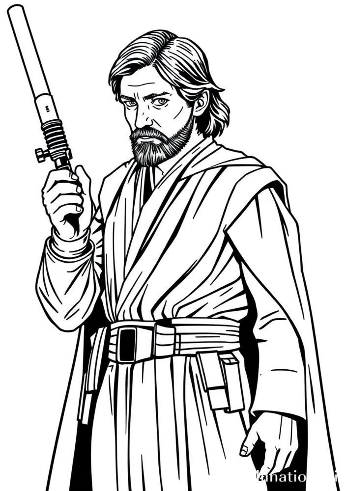 Desenho do Lando Calrissian para colorir