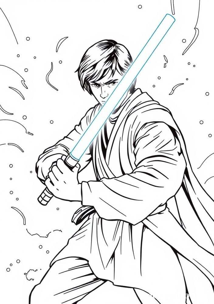 Desenho do Luke Skywalker para colorir