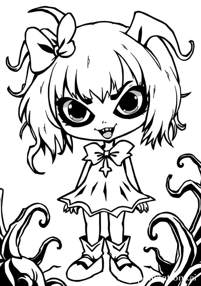 Desenho do Nightmare Chica para colorir
