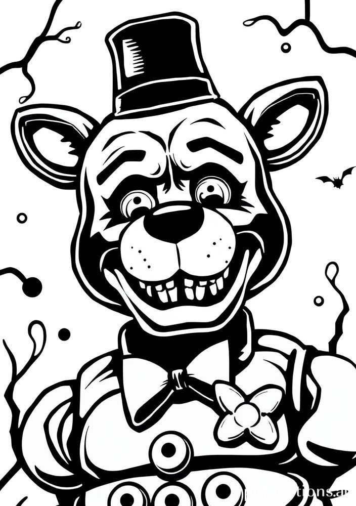 Desenho do Nightmare Freddy para colorir