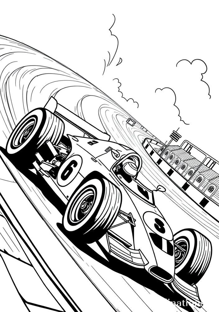 Desenho do Pista de Corrida da Copa Pistão para colorir