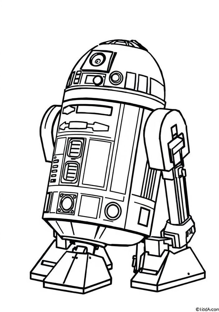 Desenho do R2-D2 para colorir