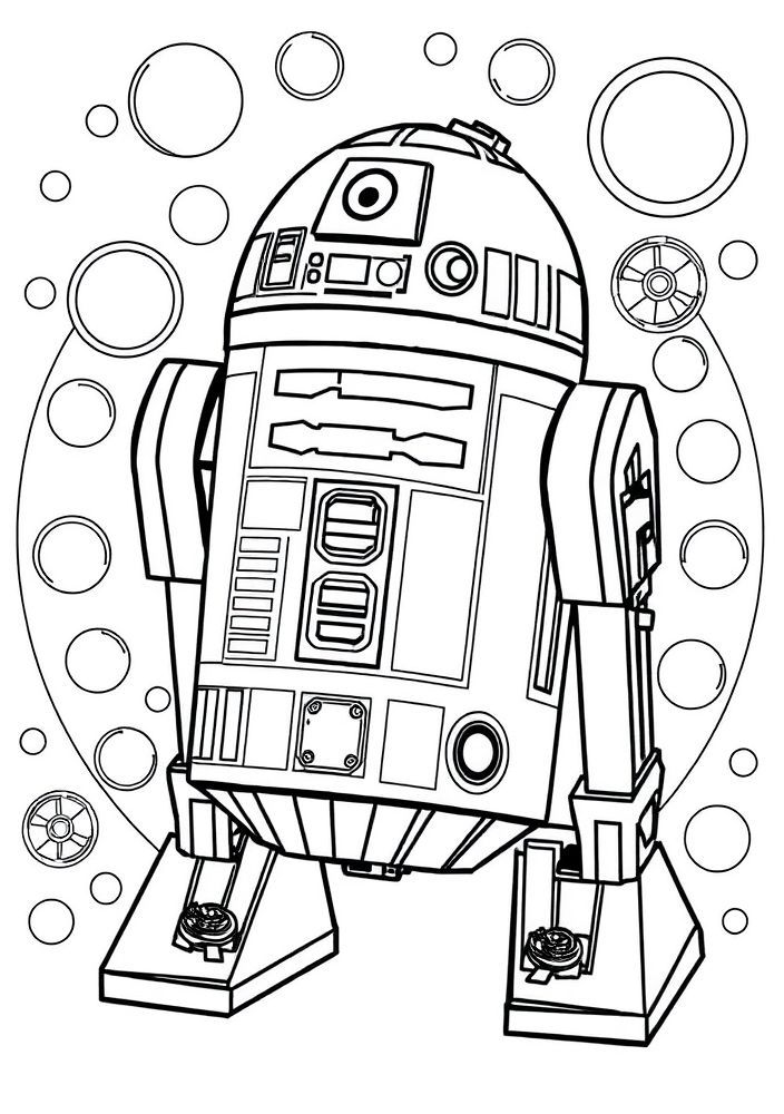 Desenho do R2-D2 para colorir