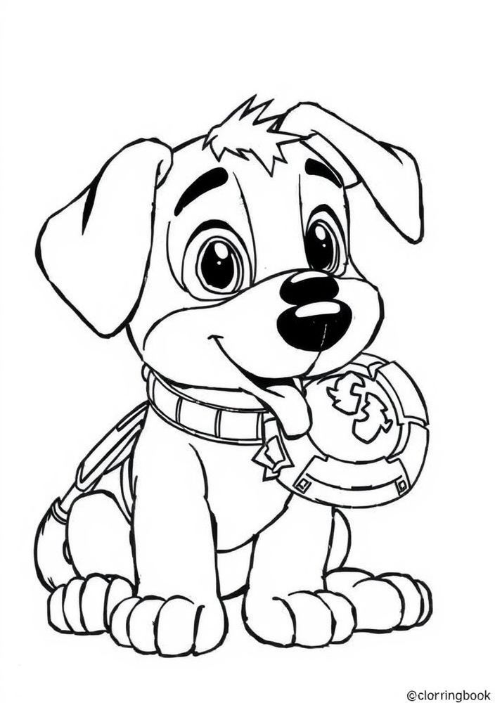 Desenho do Rocky, o reciclador, para colorir