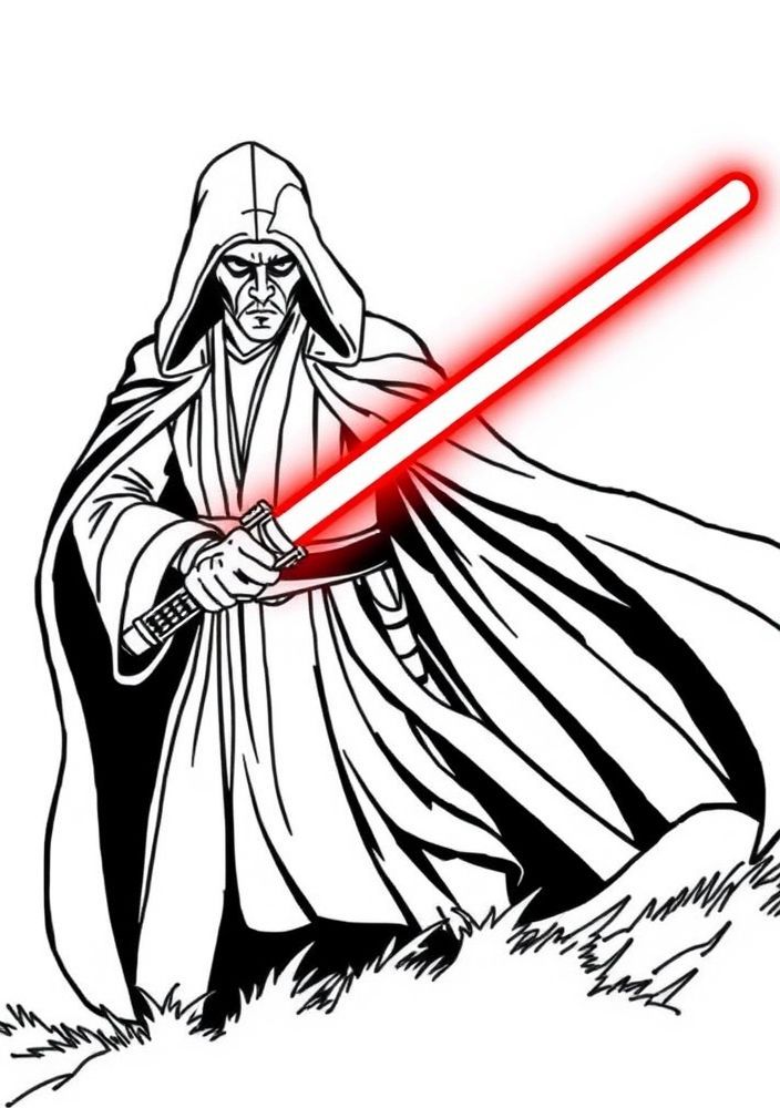 Desenho do Sith Lord para colorir