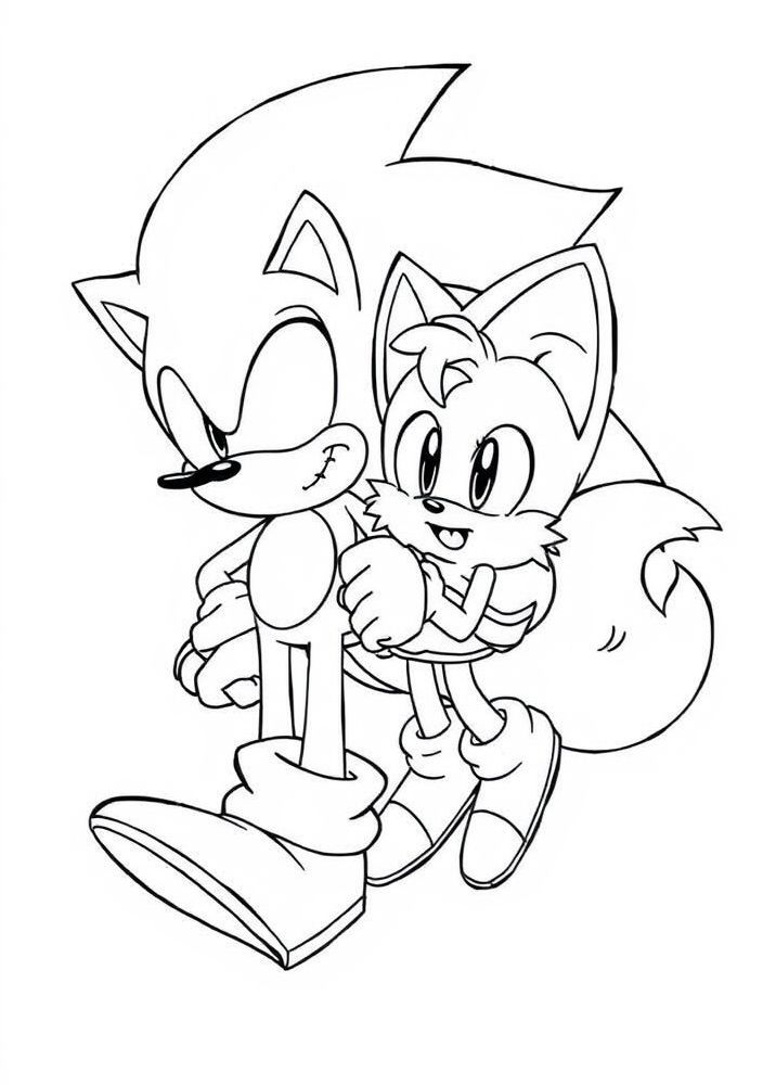 Desenho do Sonic e Tails juntos