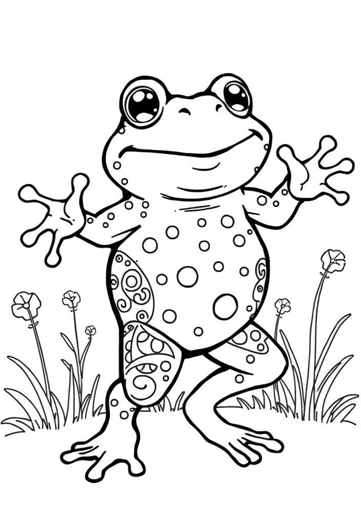 Desenho do Toad dançando para colorir