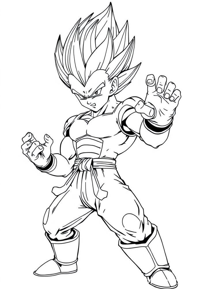 Desenhos do Vegeta Para Colorir e Imprimir