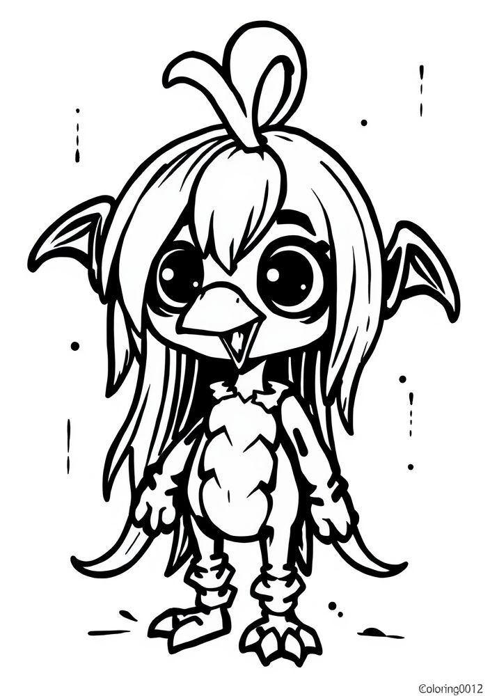 Desenho do Withered Chica para colorir