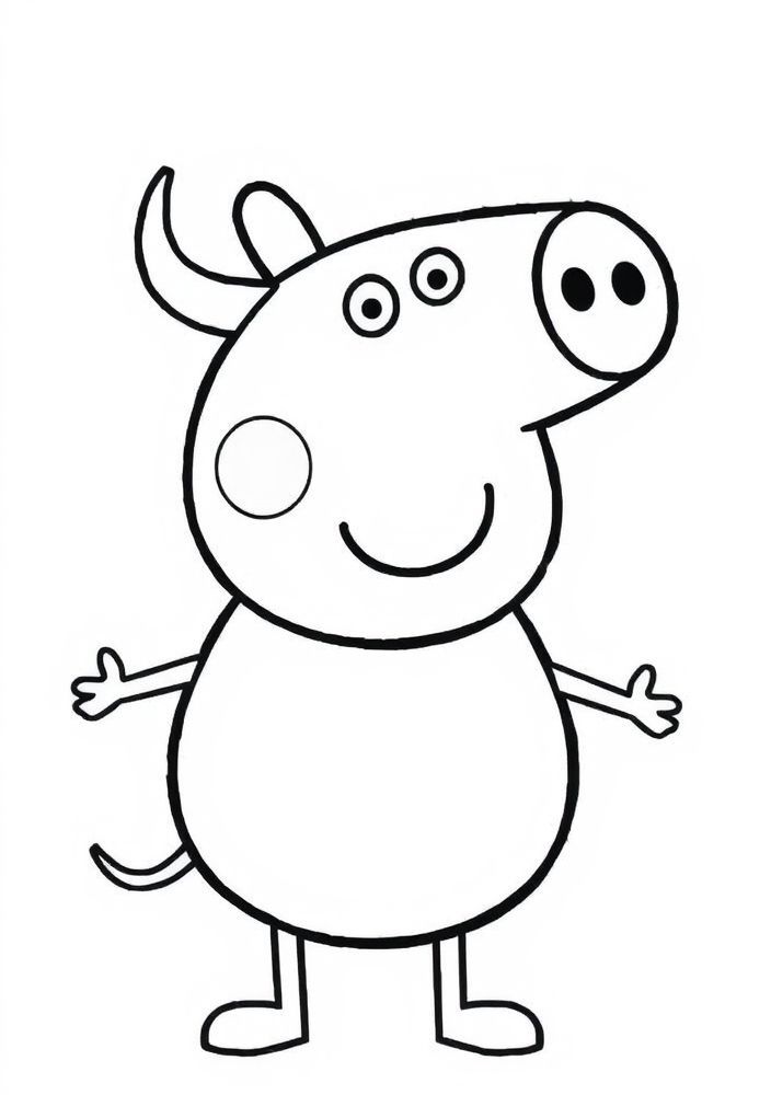 Desenho do porquinho Misterio para colorir