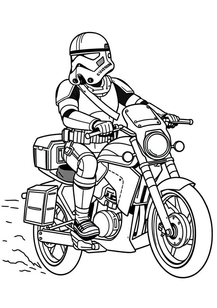 Desenho do scout trooper para colorir