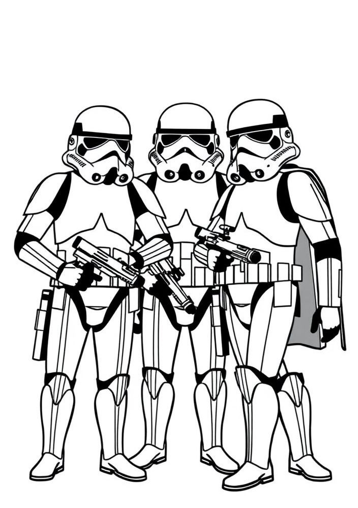 Desenho dos Stormtroopers para colorir