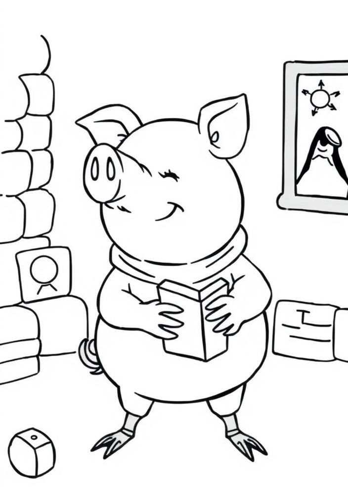 George Pig e a brincadeira das sombras para colorir