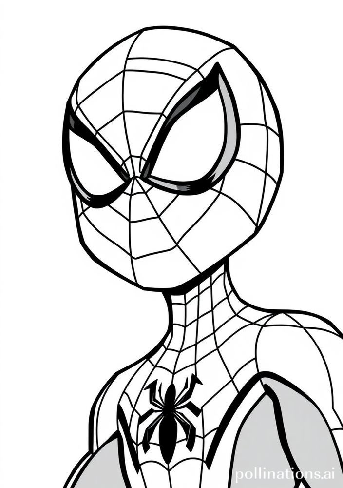 Homem-Aranha como Super-Herói Cómico para Colorir