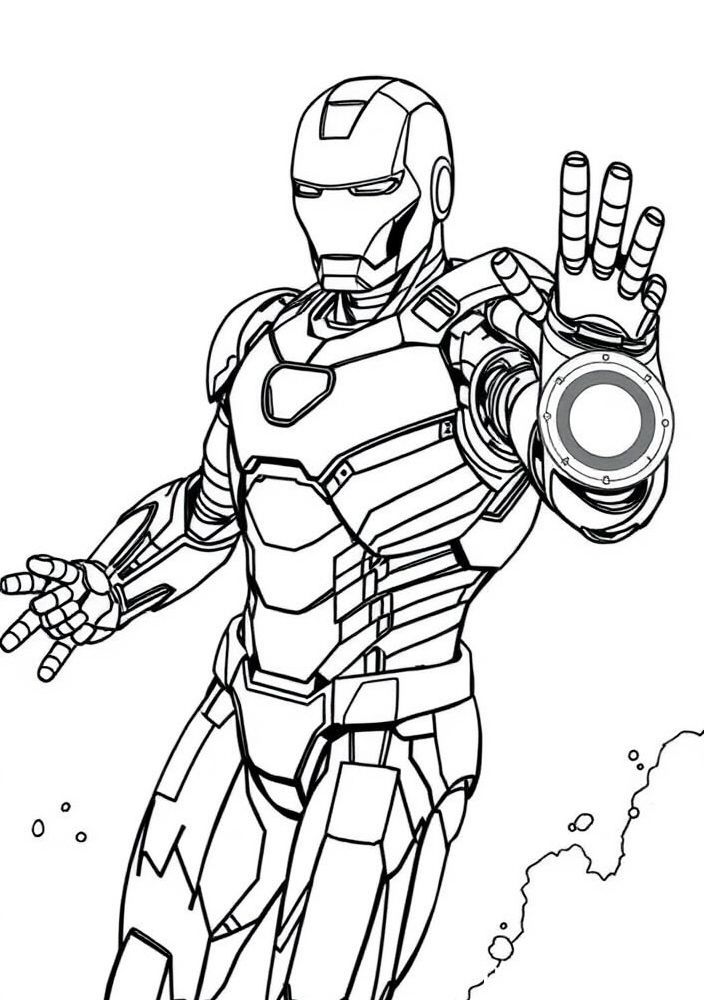 Desenhos do Homem de Ferro Para Colorir e Imprimir
