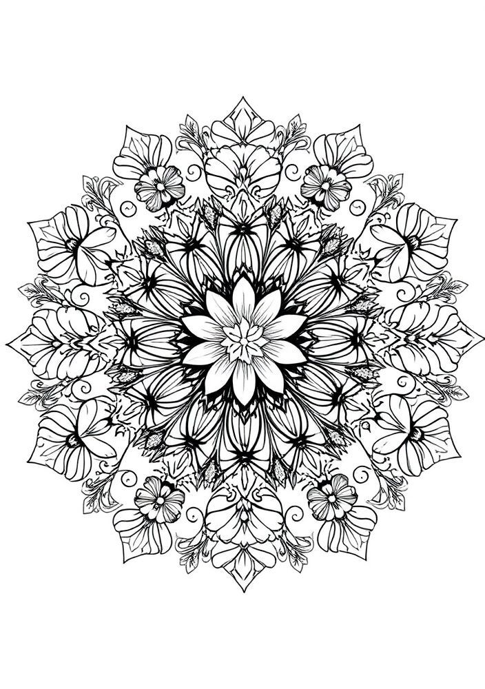 Mandala de Primavera para Colorir
