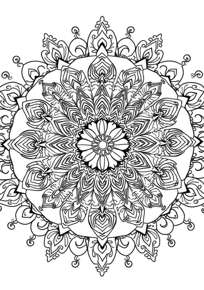 Mandala de Verão para Colorir