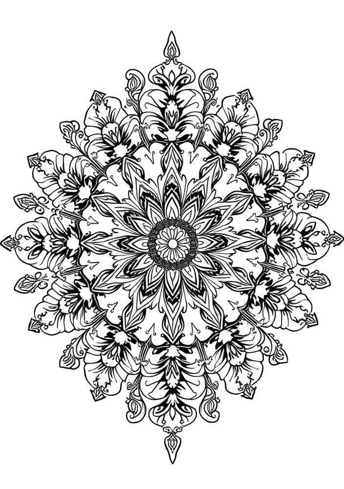 Mandalas Floral para Colorir