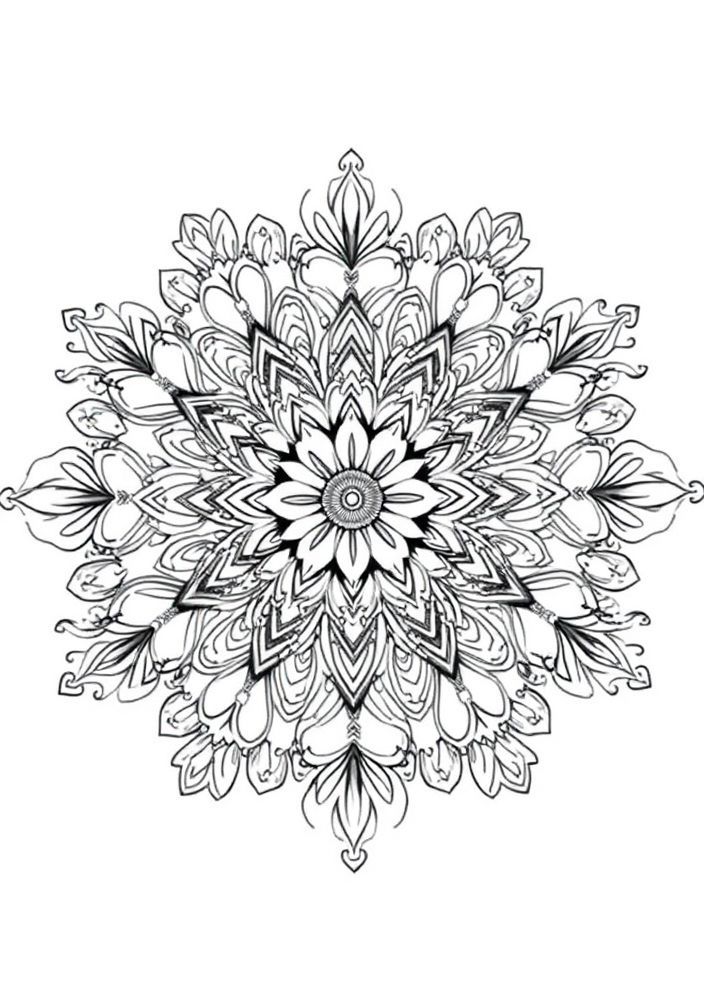 Mandalas Floral para Colorir