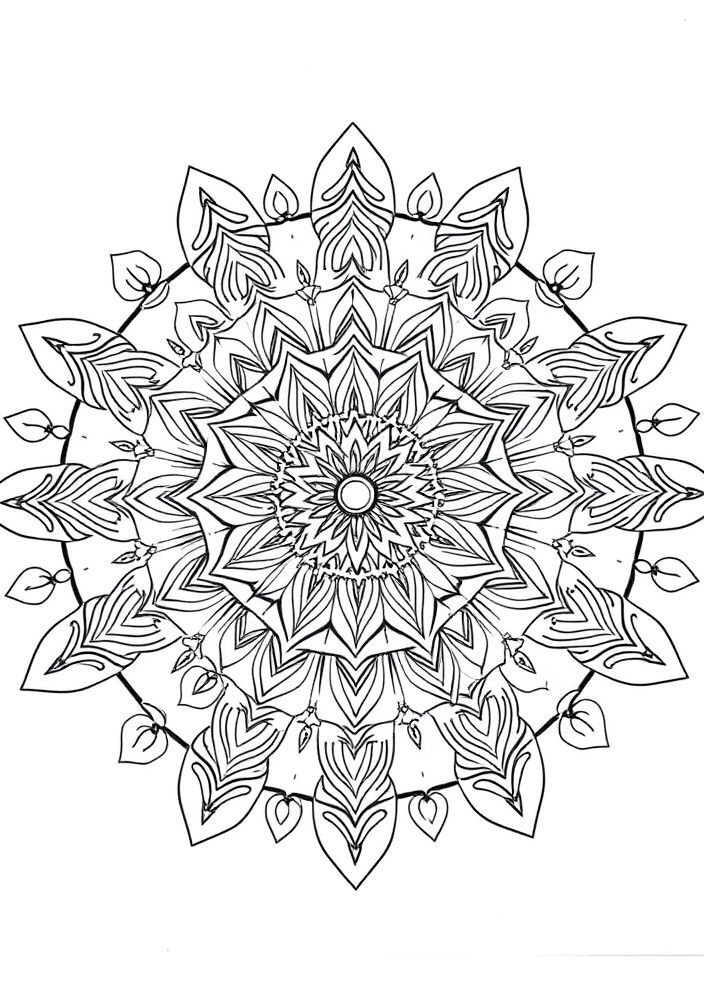 Mandalas Geométrica para Colorir