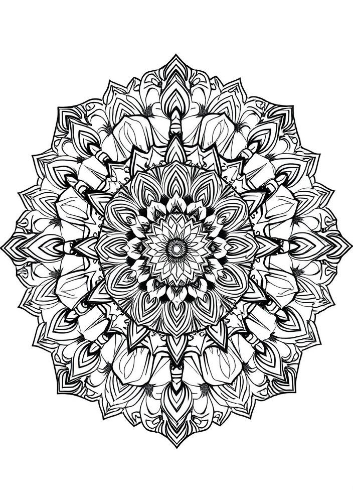 Mandalas Geométricas para Colorir