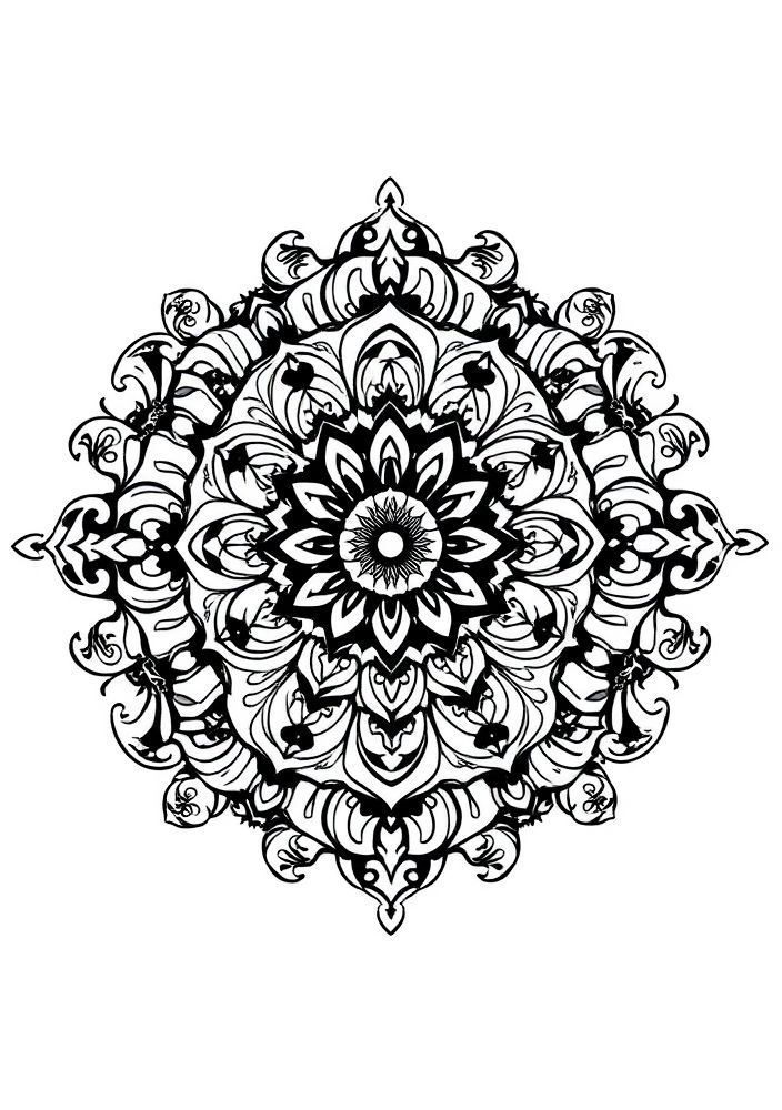 Mandalas Simétricas para Colorir