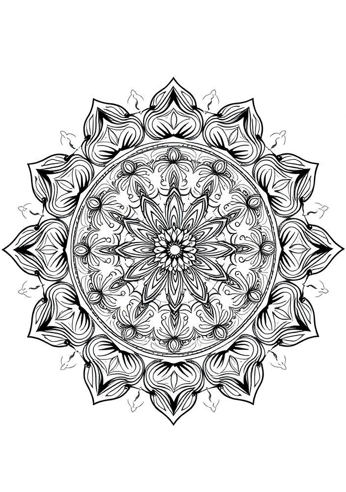 Mandalas com Padrões de Ondas para Colorir