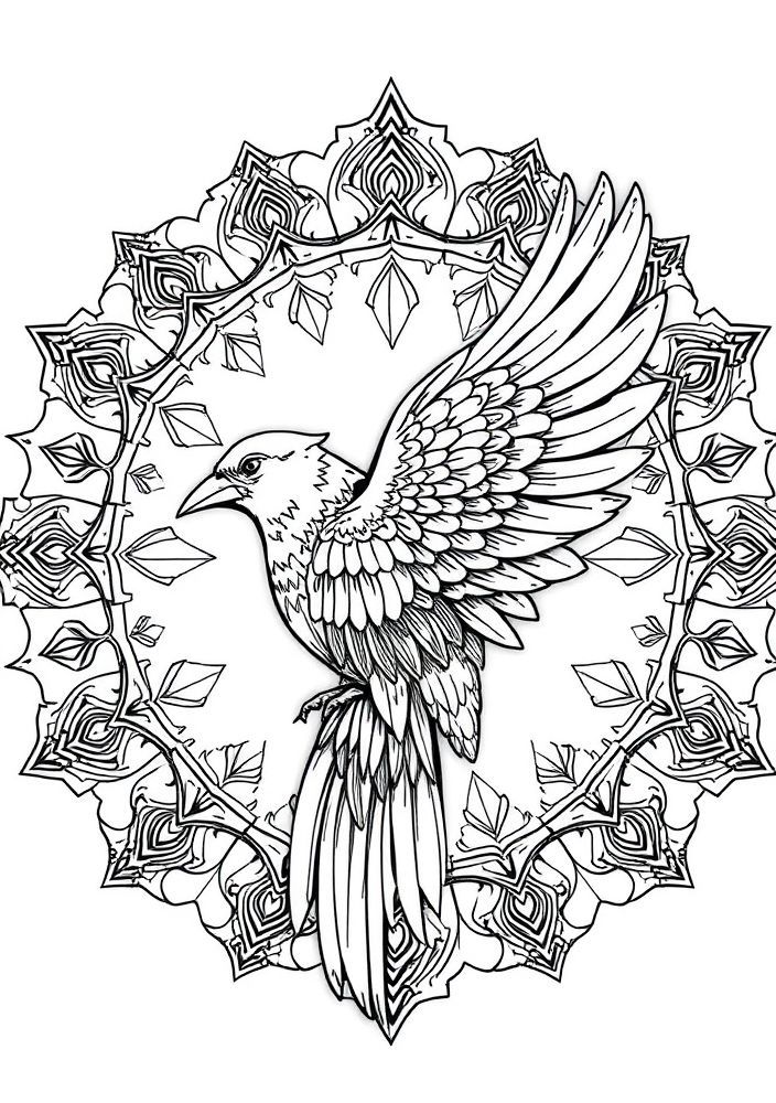 Mandalas de Pássaros para Colorir