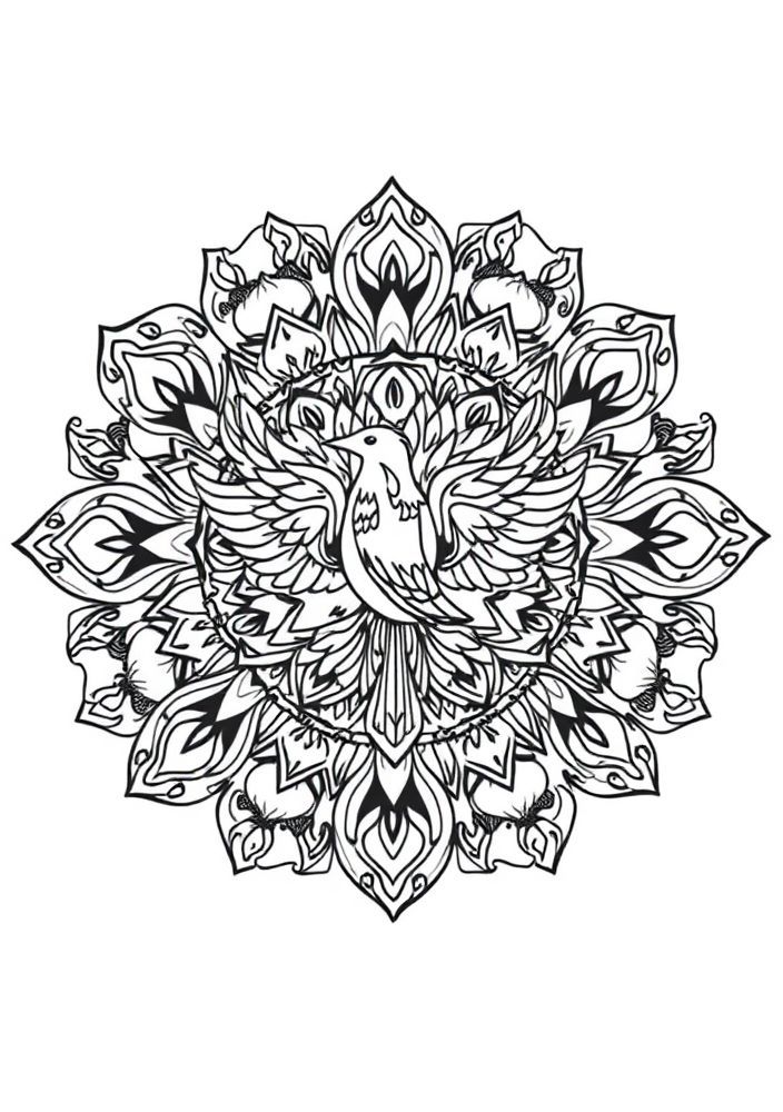 Mandalas de Pássaros para Colorir