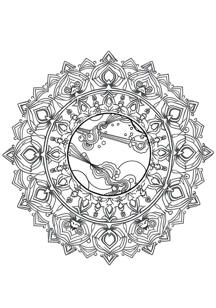 Mandalas de Planetas para Colorir