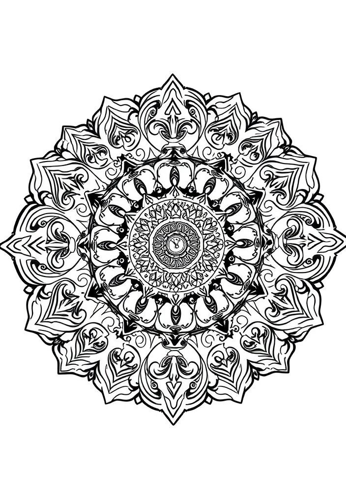 Mandalas de Relógios para Colorir