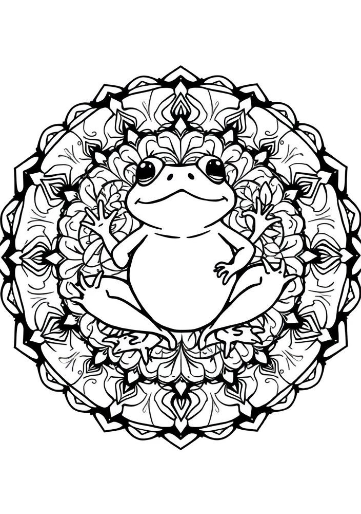 Mandalas de Sapo para colorir