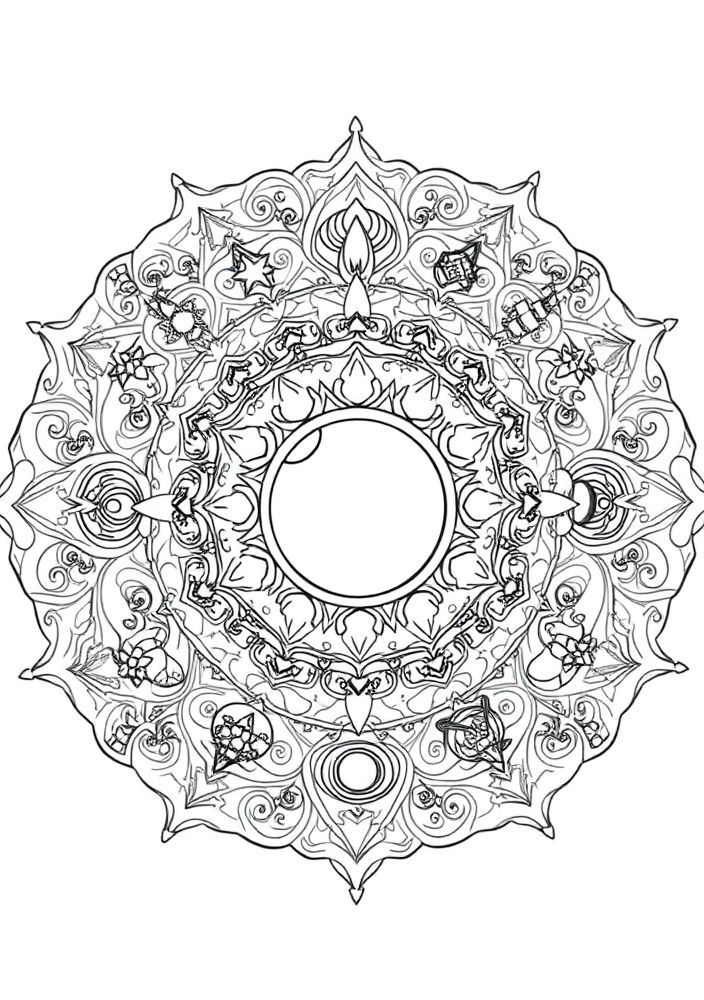 Mandalas do Espaço para Colorir