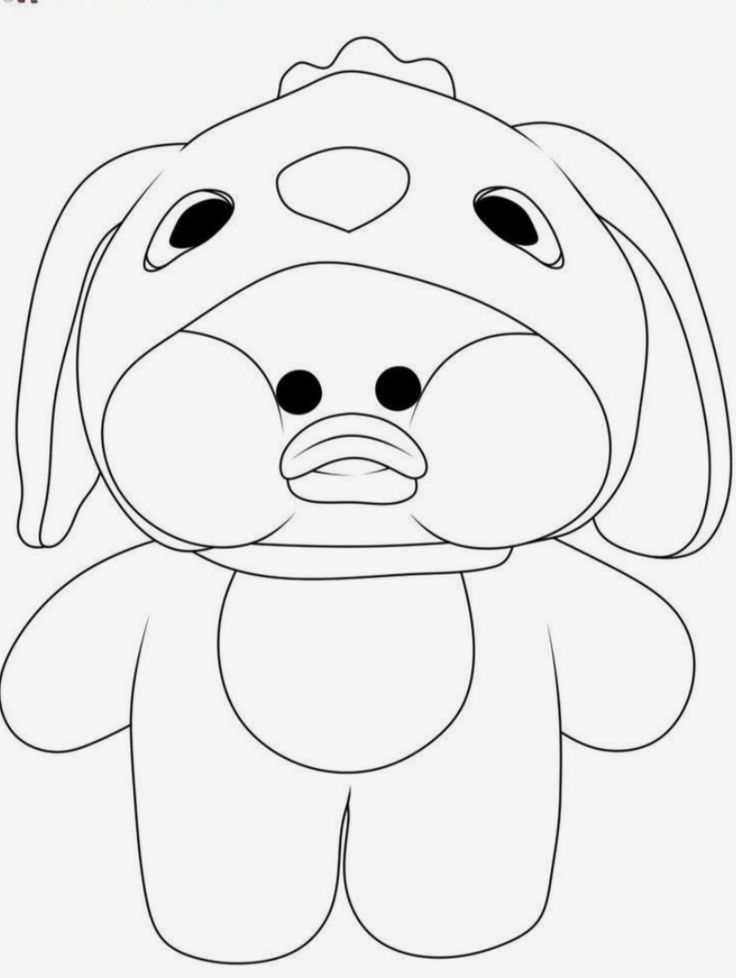 Desenho Paper Duck fofo com fantasia de galinha