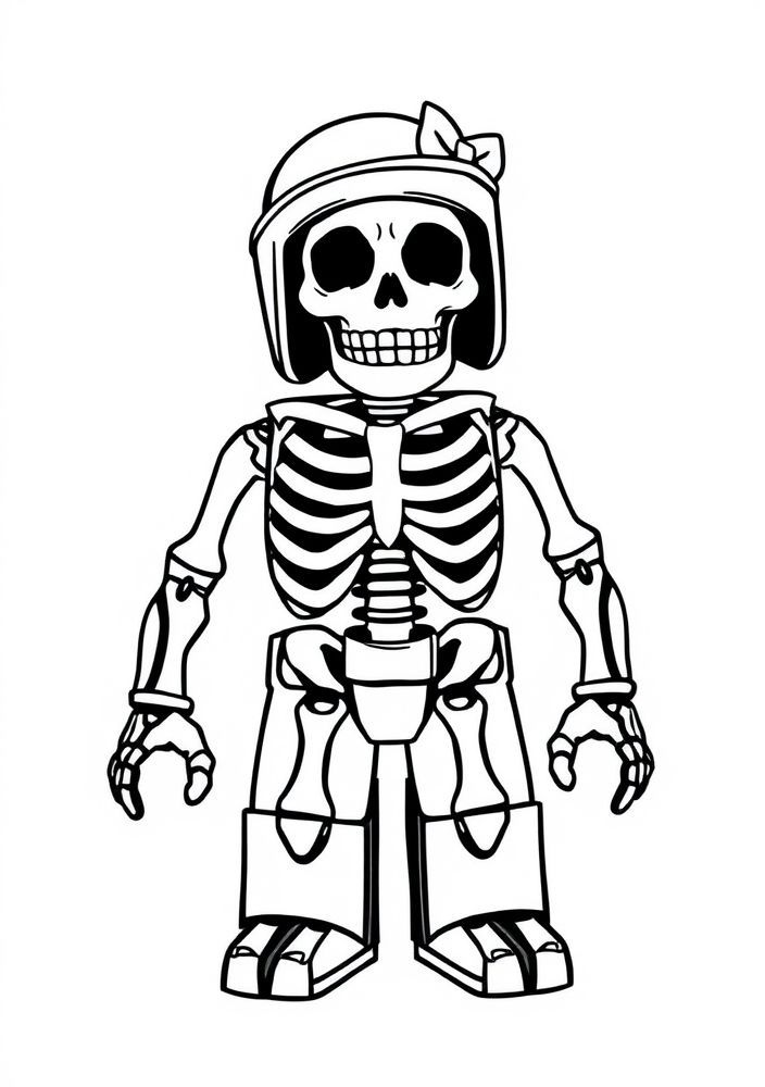 Roblox esqueleto para colorir