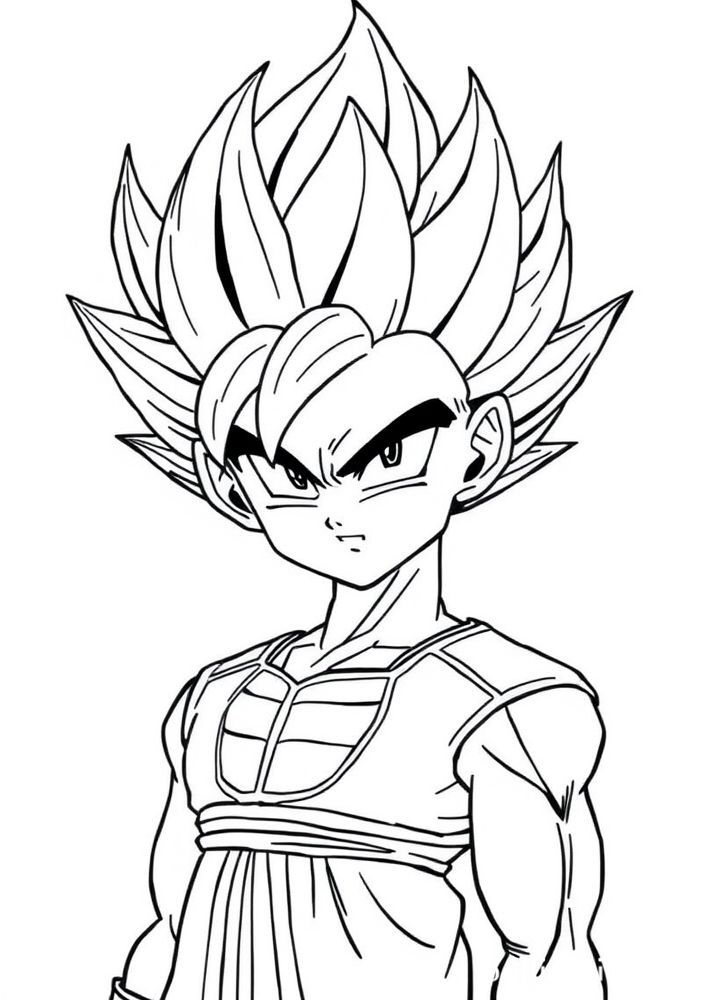 Vegeta em sua forma final para colorir