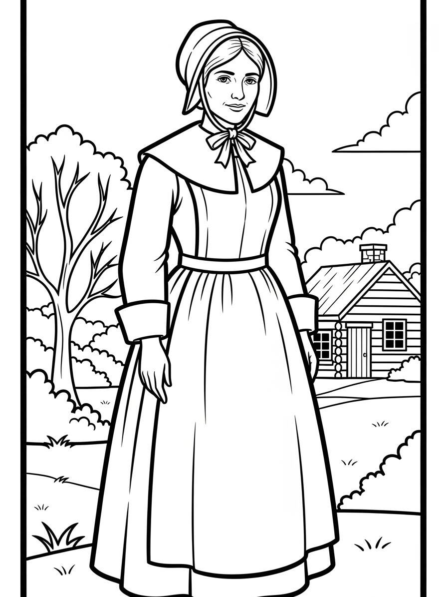 Desenho de Peregrinos novos para colorir